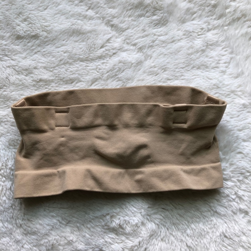 SKIMS Fits Everybody Bandeau Bra Ochre Tan Strapless Seamless Size Small NWOT - Picture 5 of 8